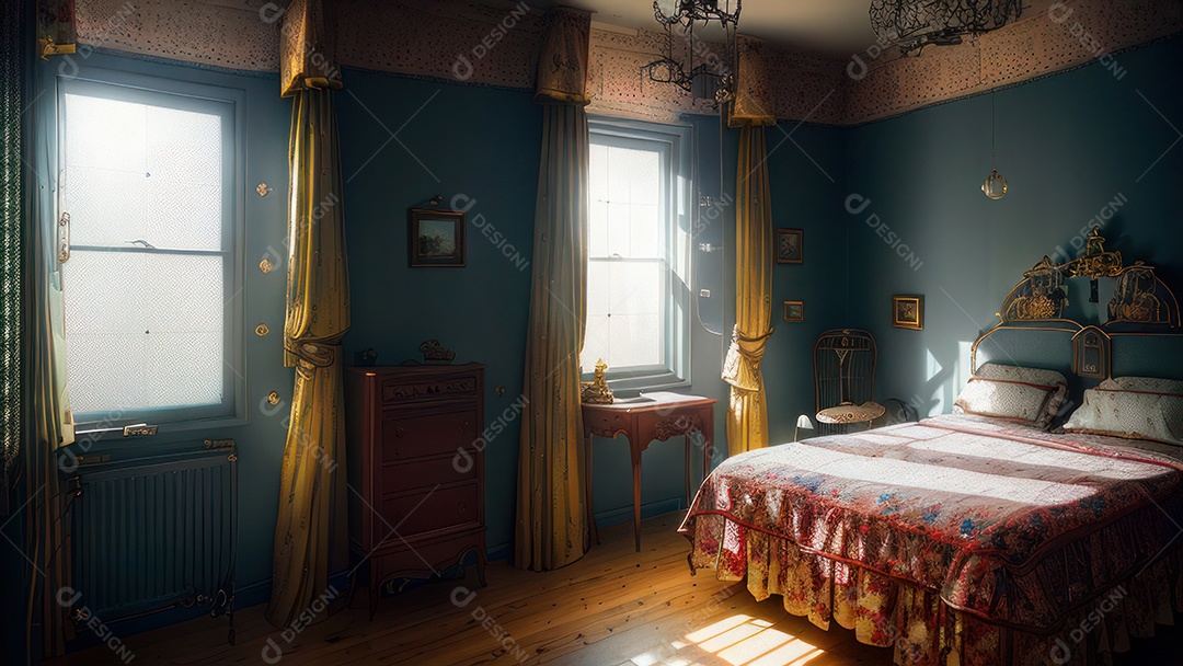 Cômodo decorado de um apartamento.