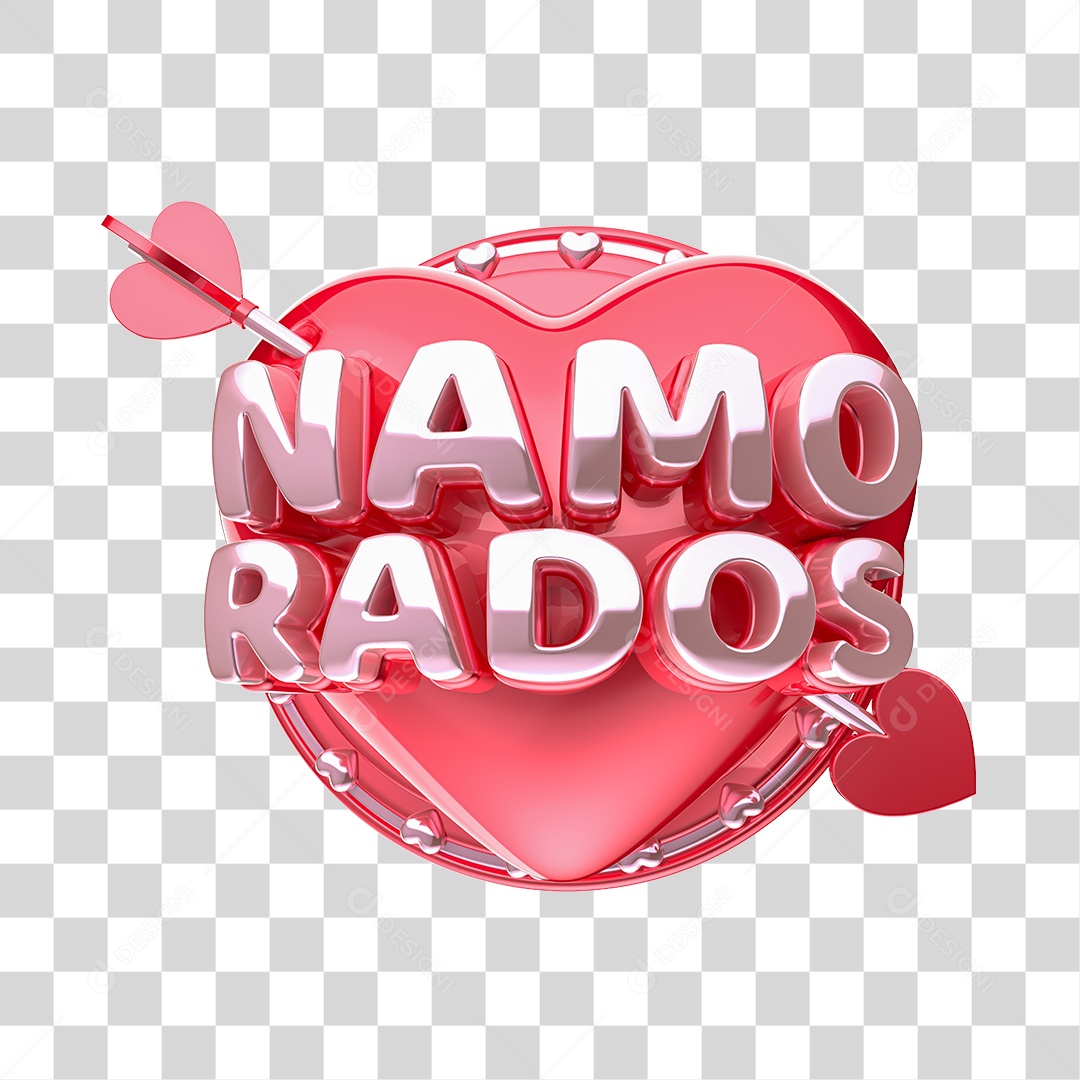 Selo 3D Para Composição Namorados PNG transparente