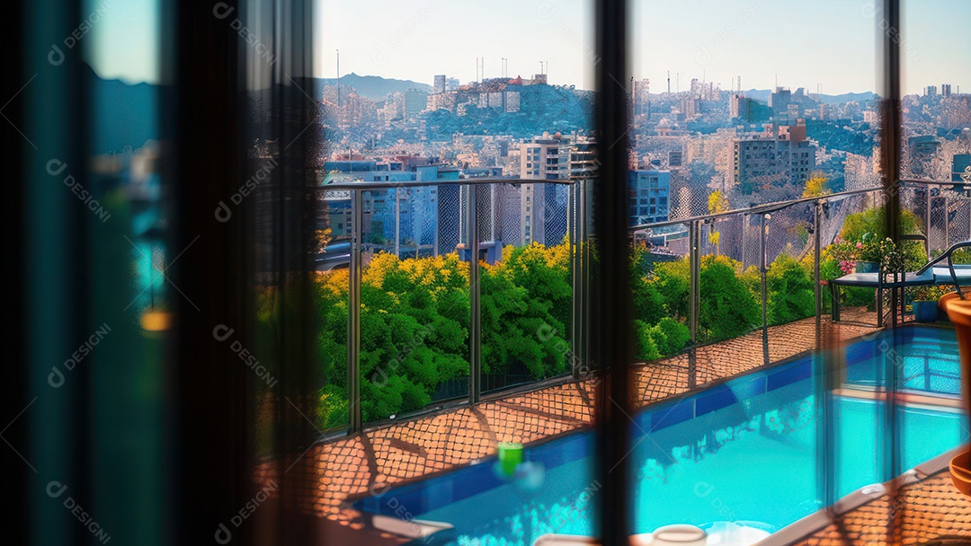 Cômodo decorado de um apartamento.