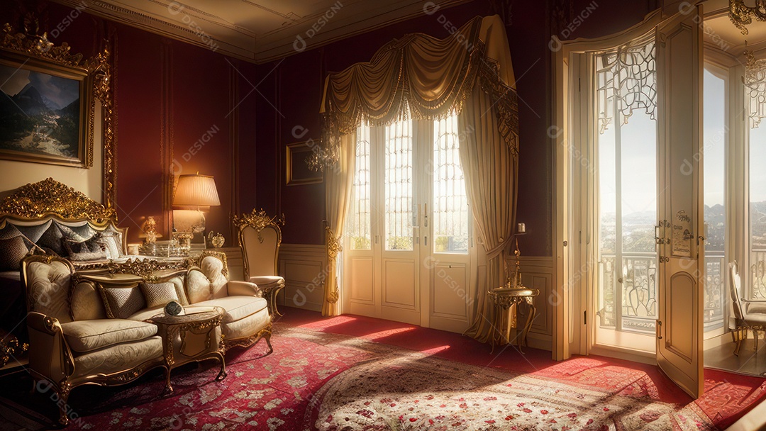 Cômodo decorado de um apartamento.