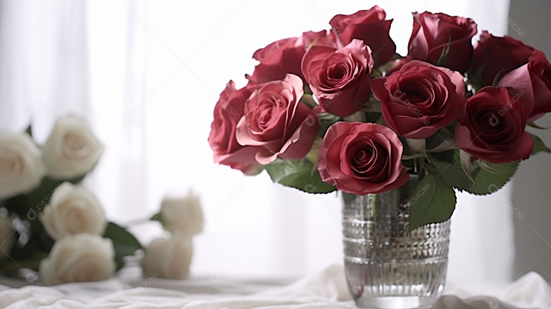 Lindo buquê de Flores sobre fundo isolado