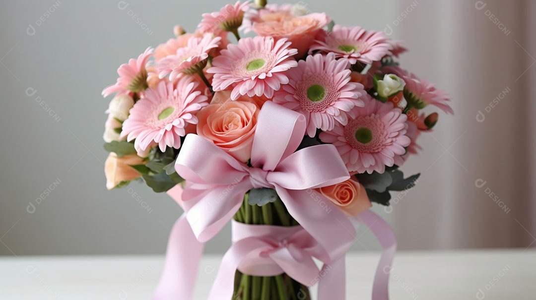 Lindo buquê de Flores sobre fundo isolado