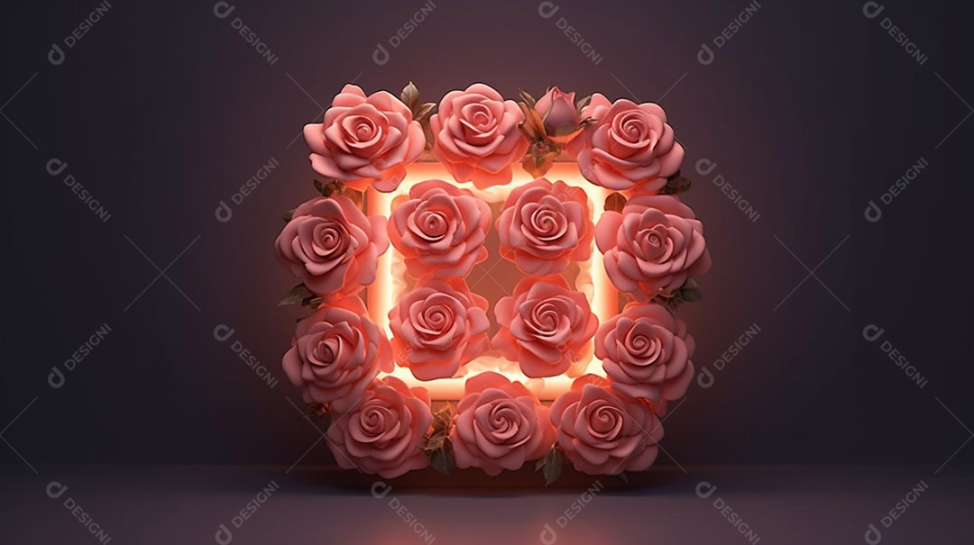 Lindas Flores em formatos sobre fundo isolado