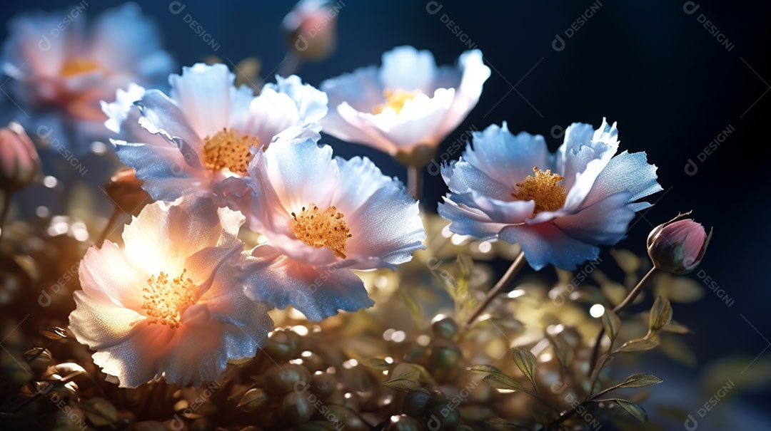 Lindas buquê de Flores sobre fundo isolado