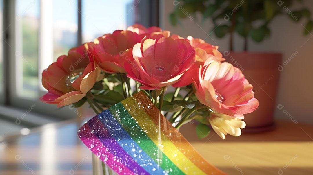 Lindas buquê de Flores sobre fundo isolado