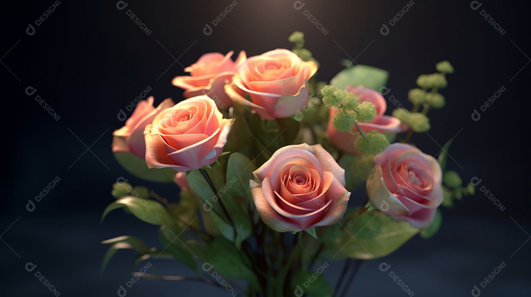 Lindas Flores sobre fundo isolado