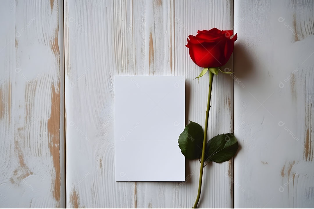 Linda flor sobre uma mesa de madeira