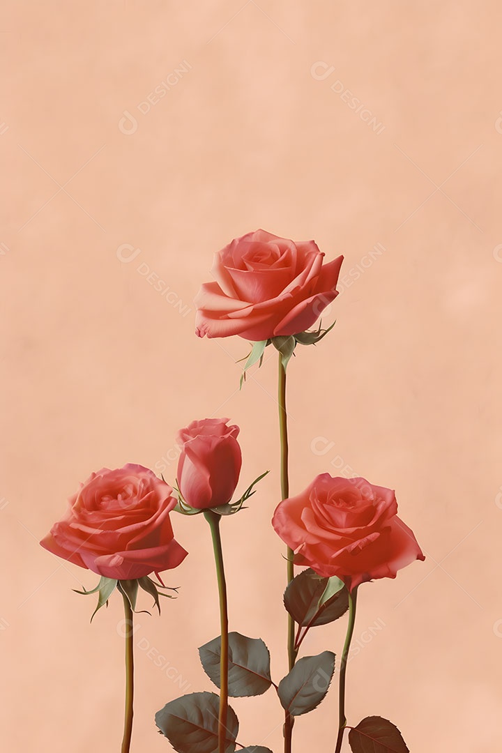 Lindas Flores sobre fundo isolado