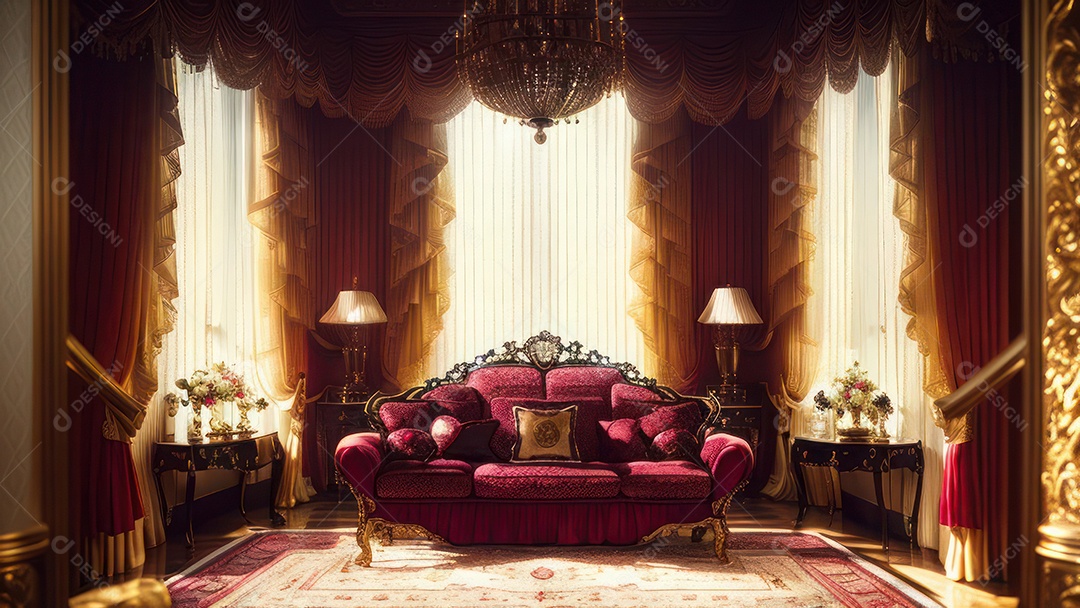 Cômodo decorado de uma casa.