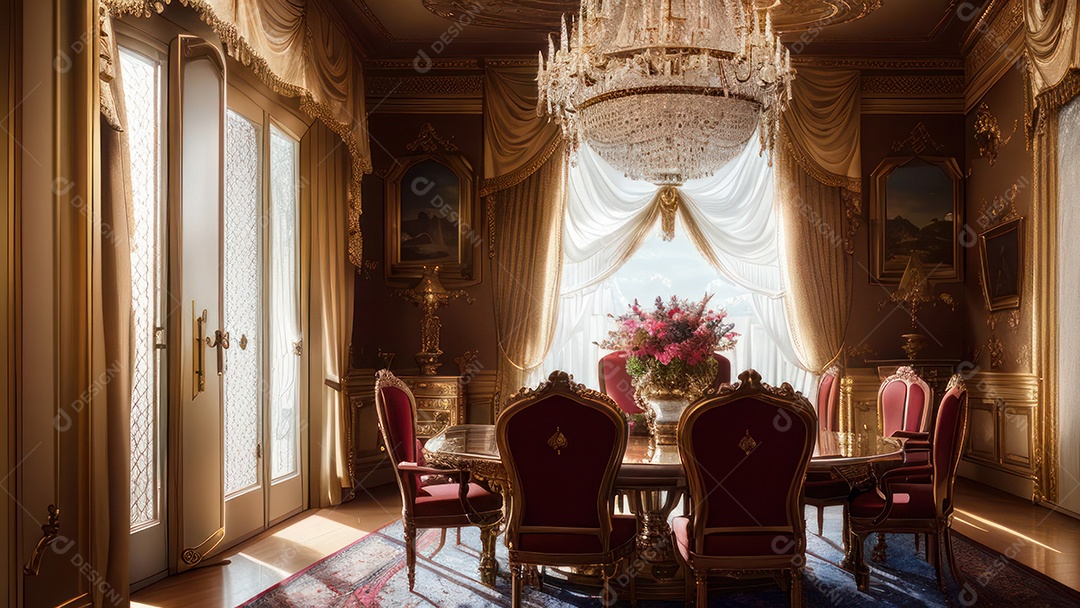 Cômodo decorado de uma casa.