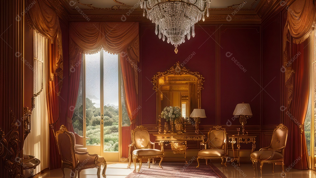 Cômodo decorado de uma casa.