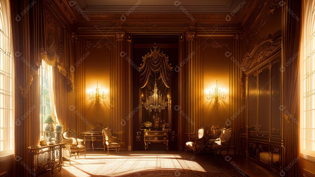 Cômodo decorado de um apartamento.