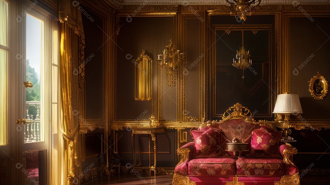 Cômodo decorado de um apartamento.