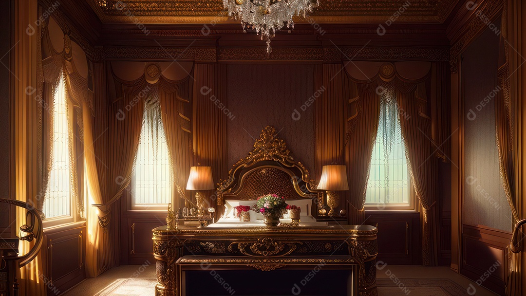 Cômodo decorado de um apartamento.