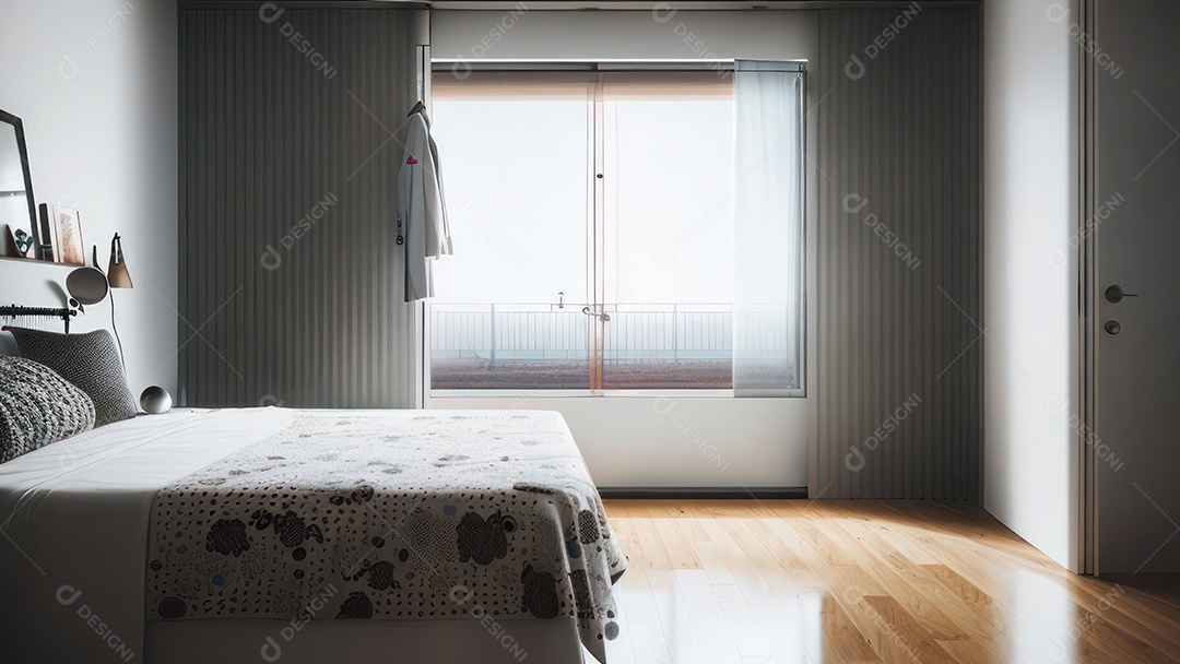 Cômodo decorado de um apartamento.