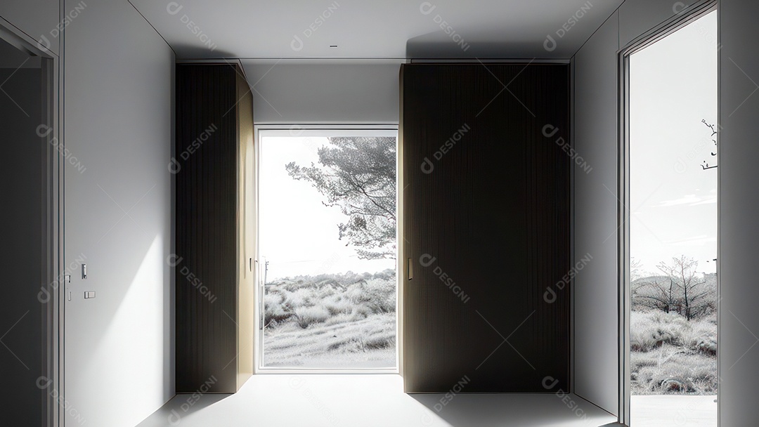 Cômodo decorado de um apartamento.