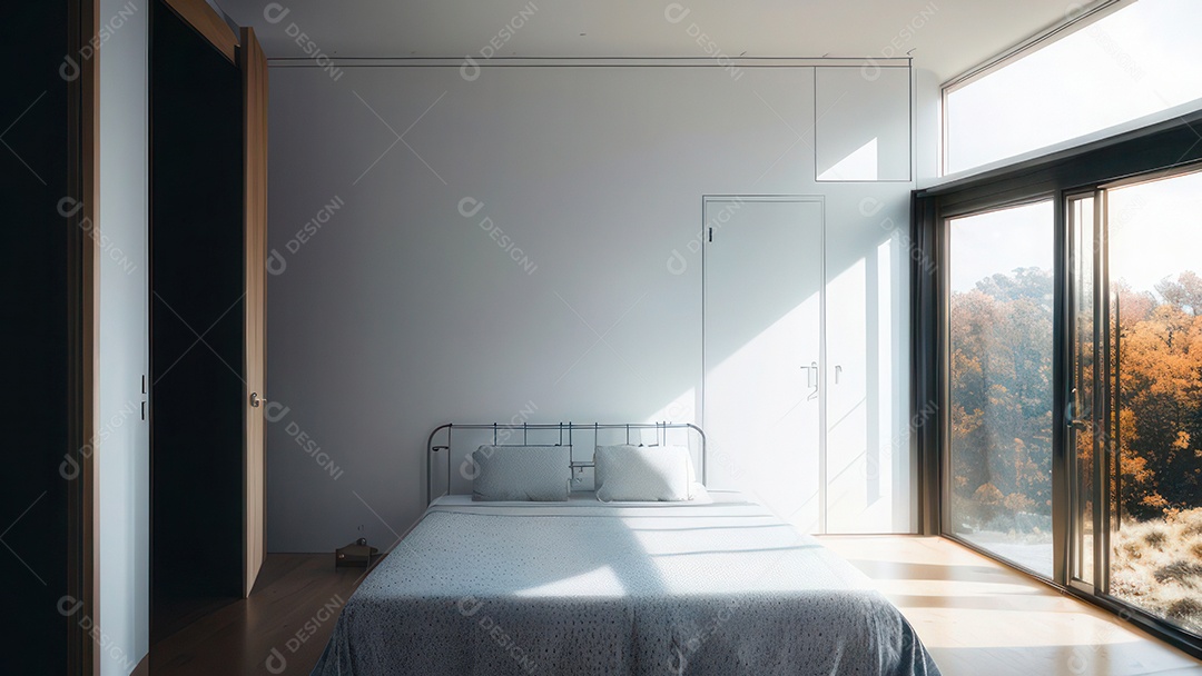 Cômodo decorado de um apartamento.