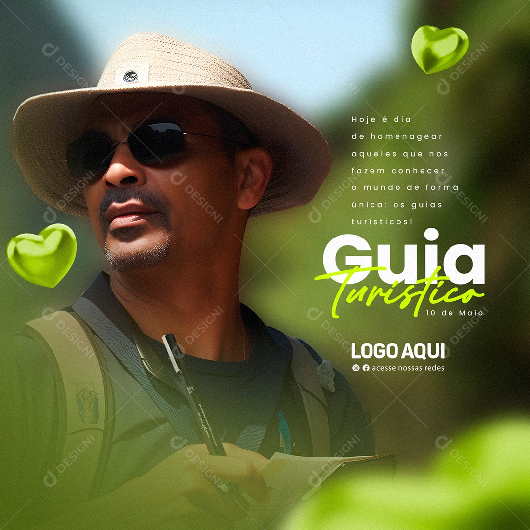 Hoje é Dia De Homenagear Aqueles Que Nos Fazem Conhecer O Mundo Dia Do Guia Turístico Social Media PSD Editável
