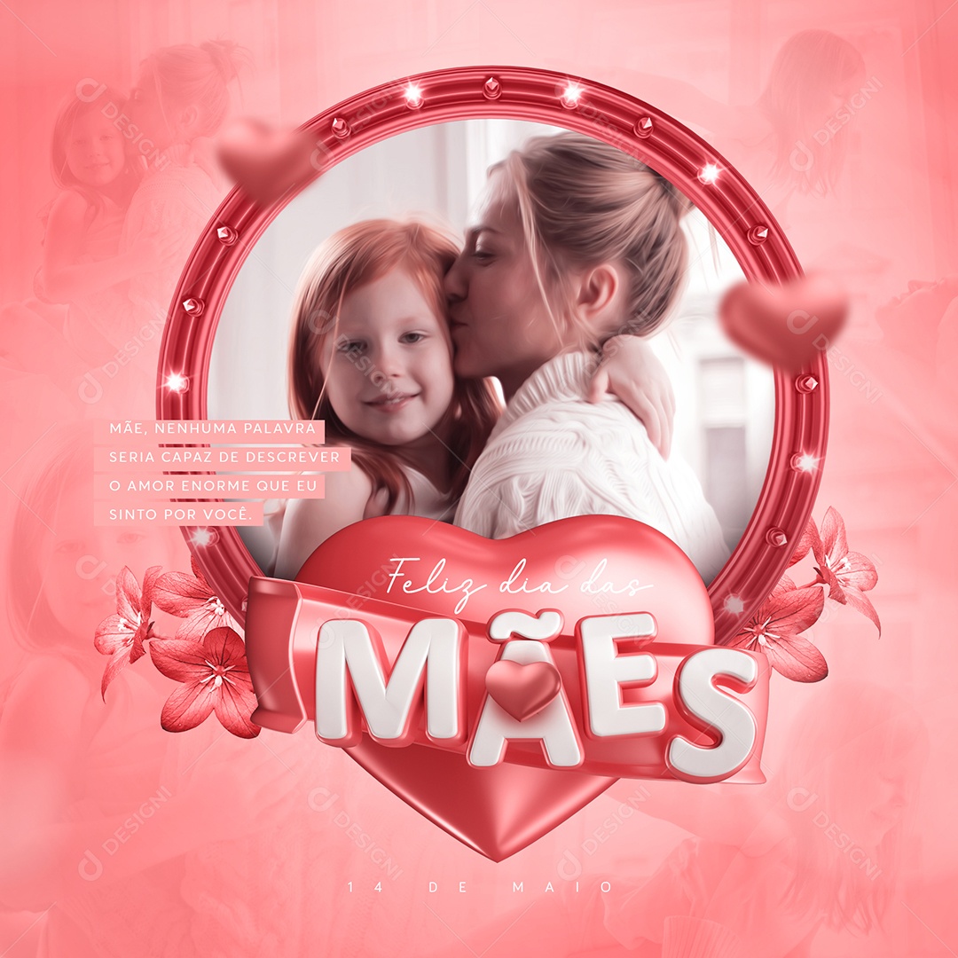 Feliz Dia Das Mães 14 de Maio Social Media PSD Editável