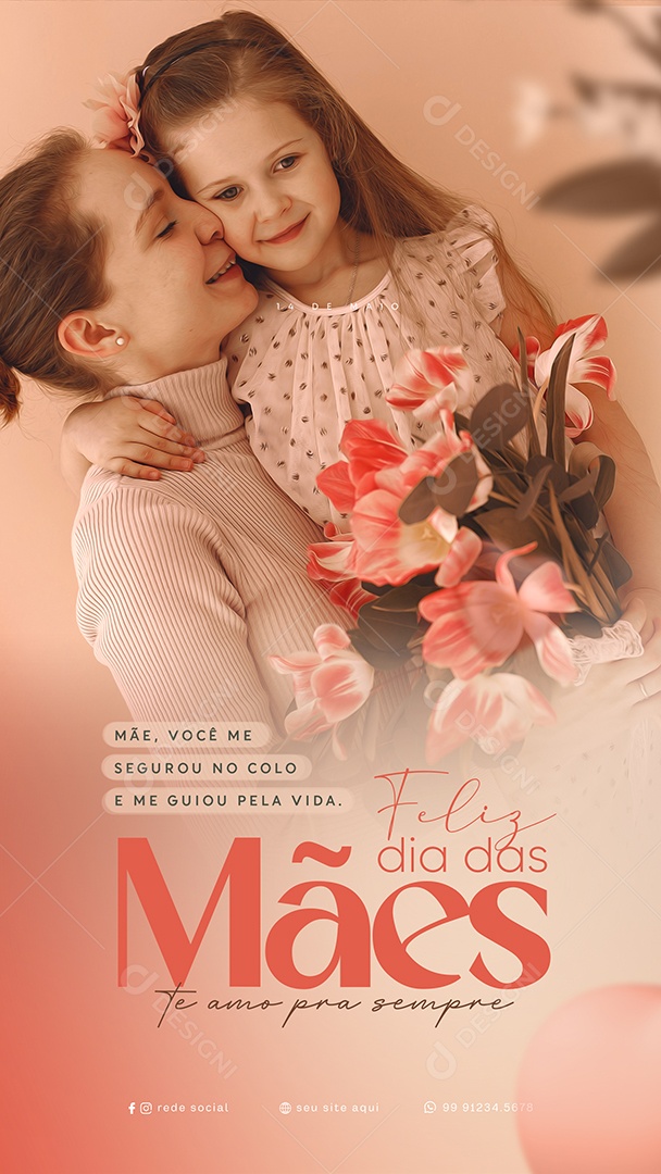 Story Feliz Dia Das Mães 14 de Maio Social Media PSD Editável