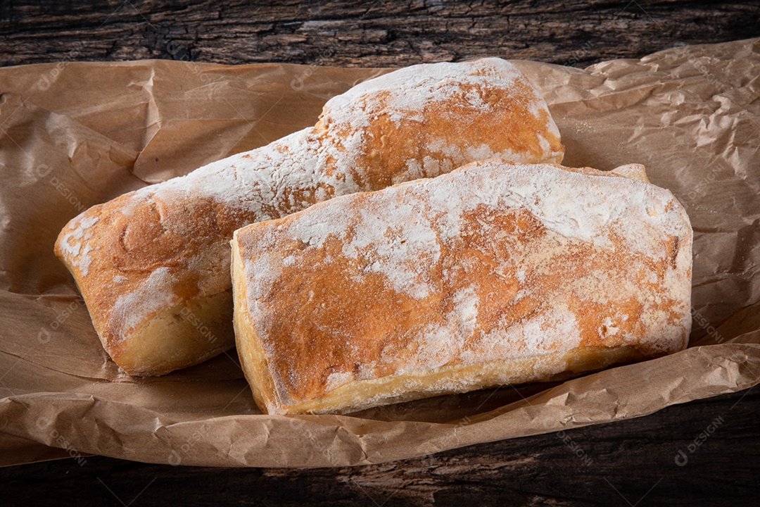 Textura rústica de pão de fermento caseiro fresco