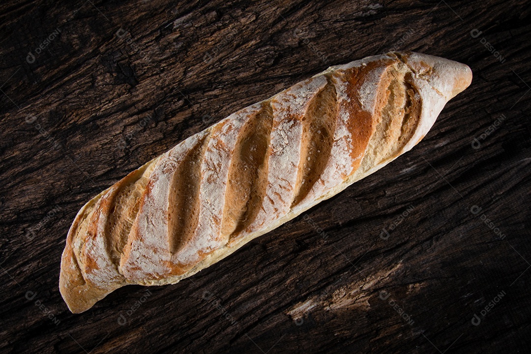 Textura rústica de pão de fermento caseiro fresco