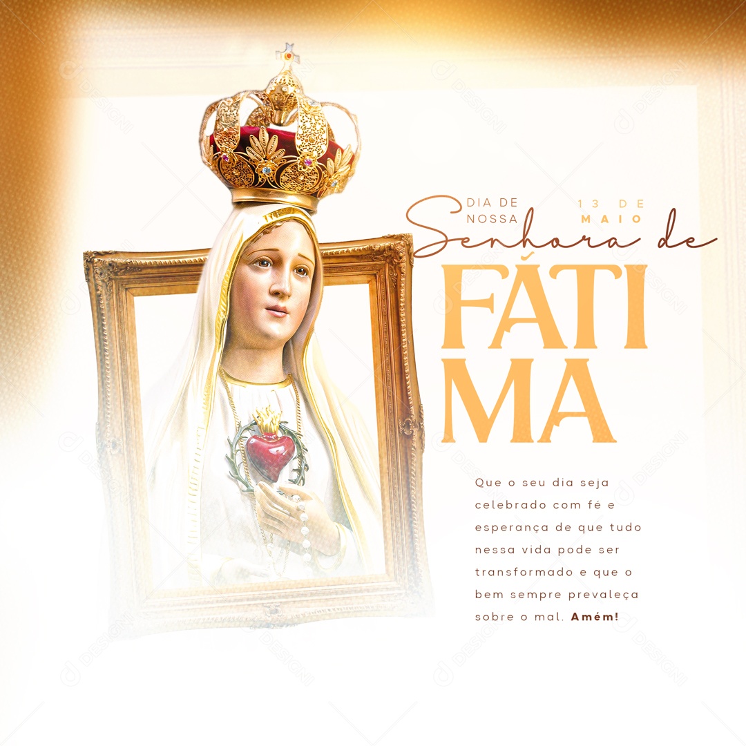Nossa Senhora De Fatima 13 De Maio Social Media PSD Editavel