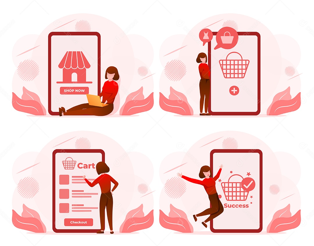 Desenho De Transação On-Line De Pagamentos Ilustração Vetorial EPS