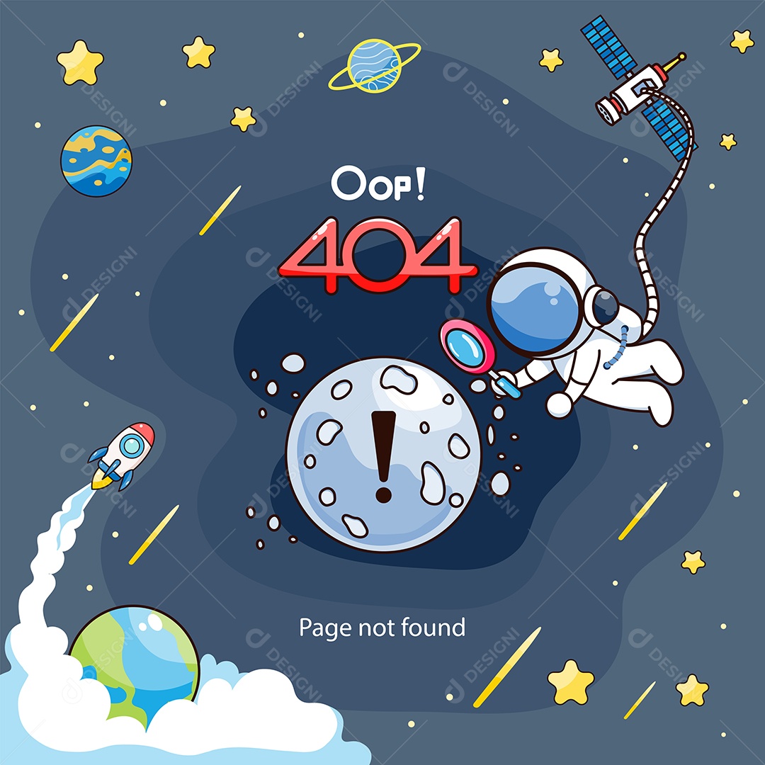 Desenho De Astronauta Ilustração Vetorial EPS