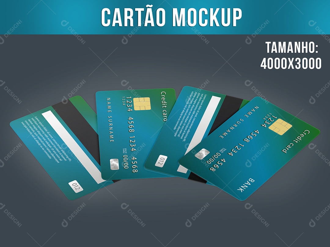 Mockup Cartão de Vista Frente e Verso PSD Ediável