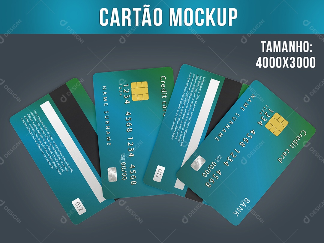 Mockup Cartão de Vista Frente e Verso PSD Ediável