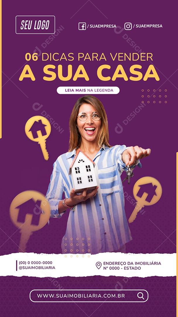 Story 06 Dicas Para Vender Sua Casa Social Media PSD Editável