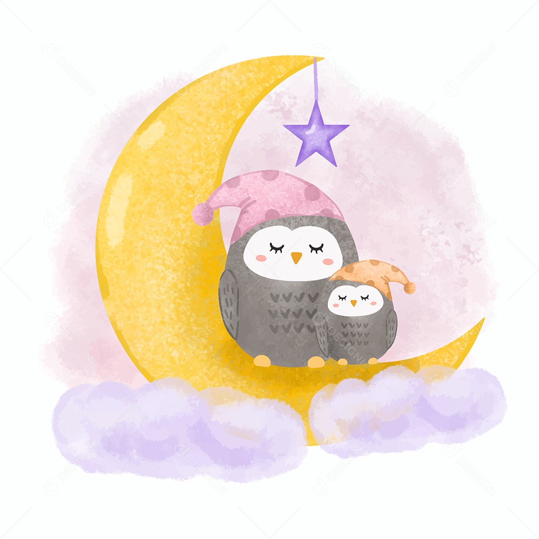 Desenho De Coruja  Ilustração Vetorial EPS