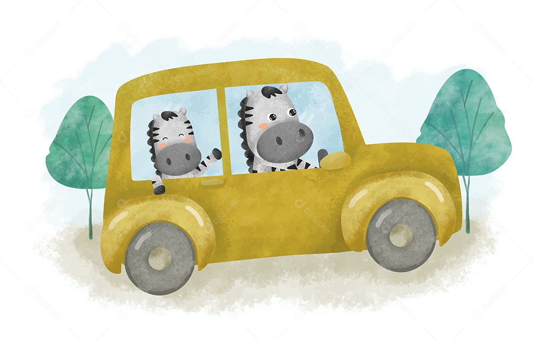 Desenho De Vaca De Carro Ilustração Vetorial EPS