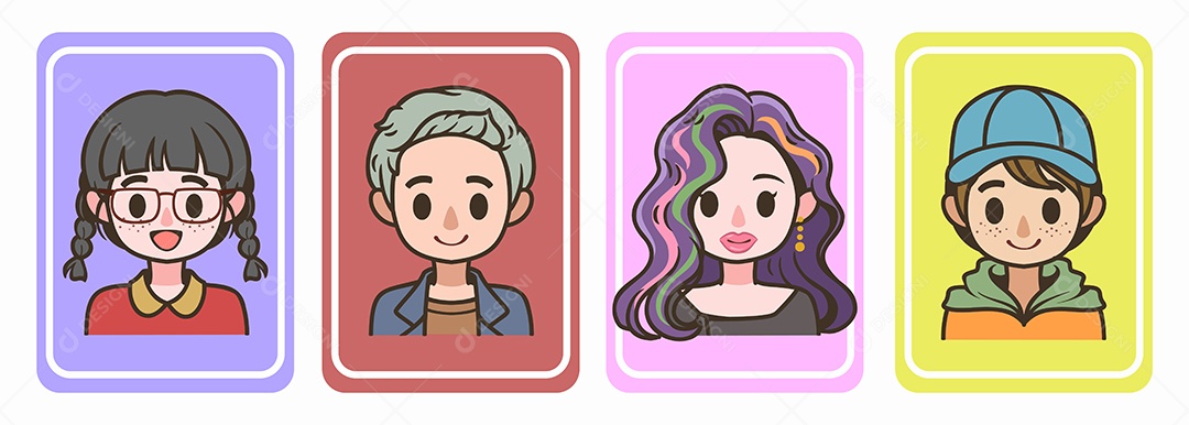 Desenho De Conceito De Igualdade Racial e Anti-Racismo Vetor EPS