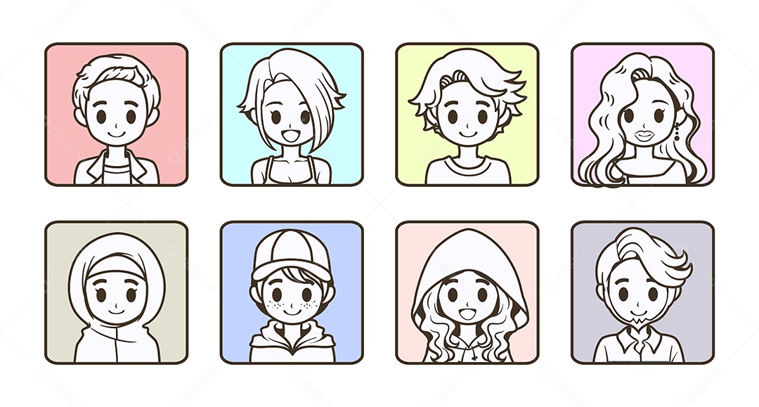 Desenho De Conceito De Igualdade Racial e Anti-Racismo Vetor EPS