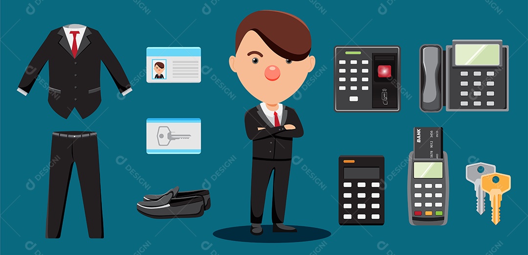 Desenho Vetorial De Segurança Profissional Vetor EPS