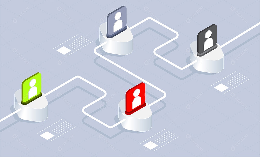 Desenho De Sistema De Funcionários Vetor EPS