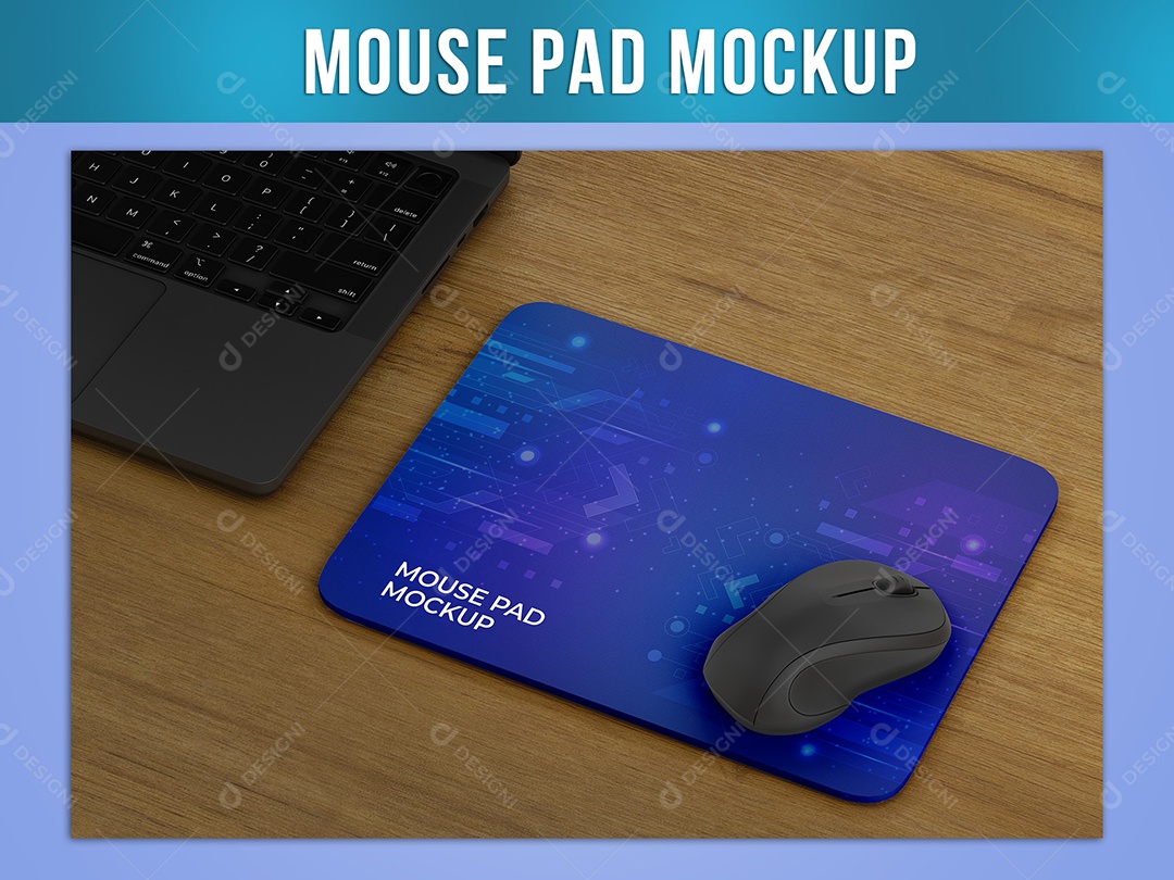 Mouse Pad Mockup Computador Vista Cima PSD