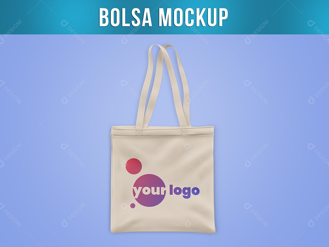 Mockup Bolsa Vista Frente PSD Editável
