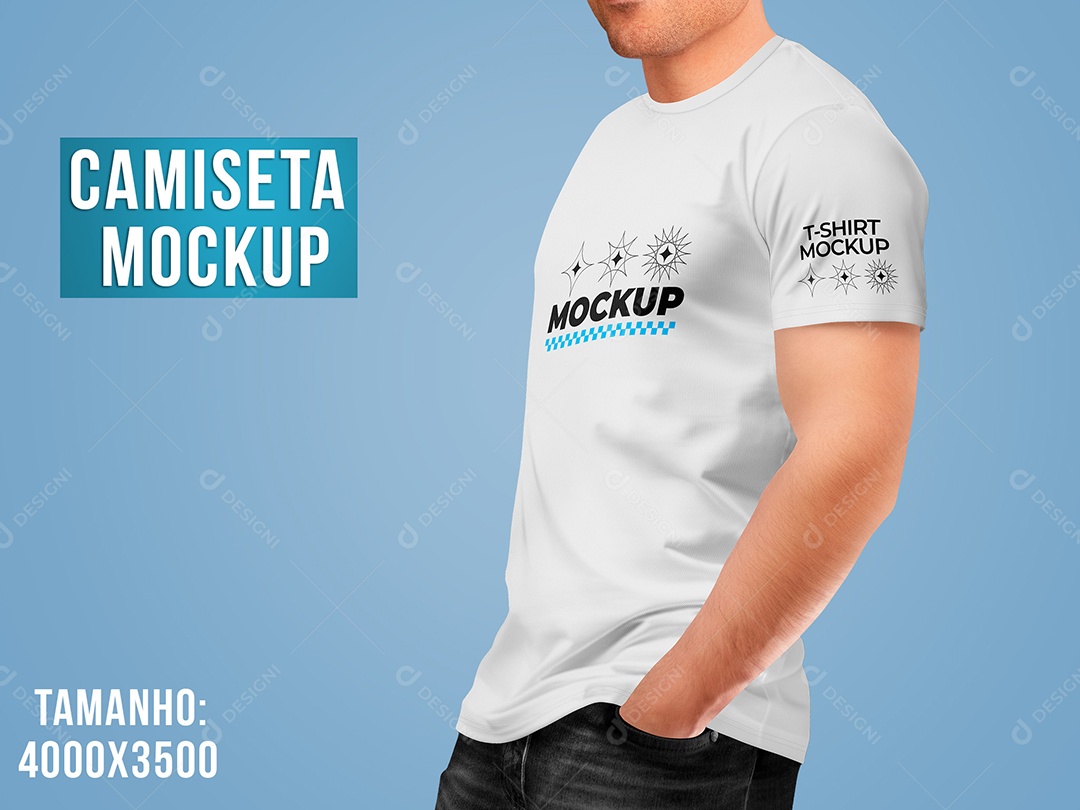 Mockup Camisa Vestimento Lateral Lado PSD Editável