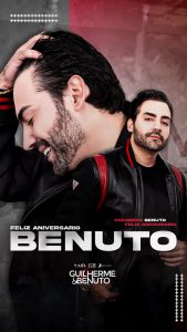 Social Media Story feliz Aniversario Benuto PSD Editavel
