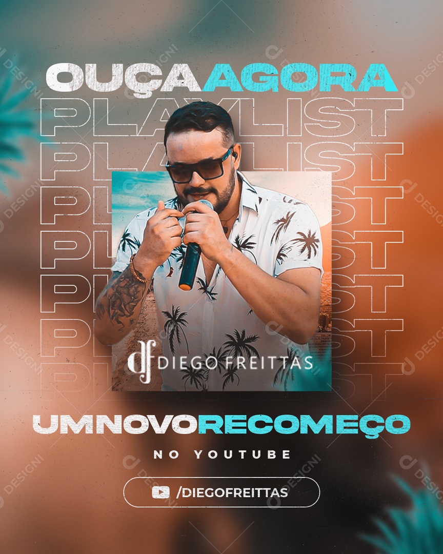 Social Media Flyer Story Um Novo Recomeço Diego Freitas PSD Editavel