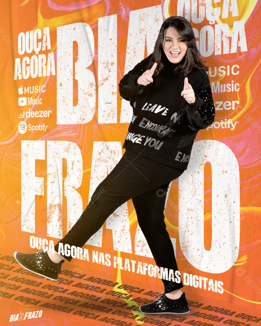 Social Media Flyer Feed Bia Frazo Listen Now Editable PSD