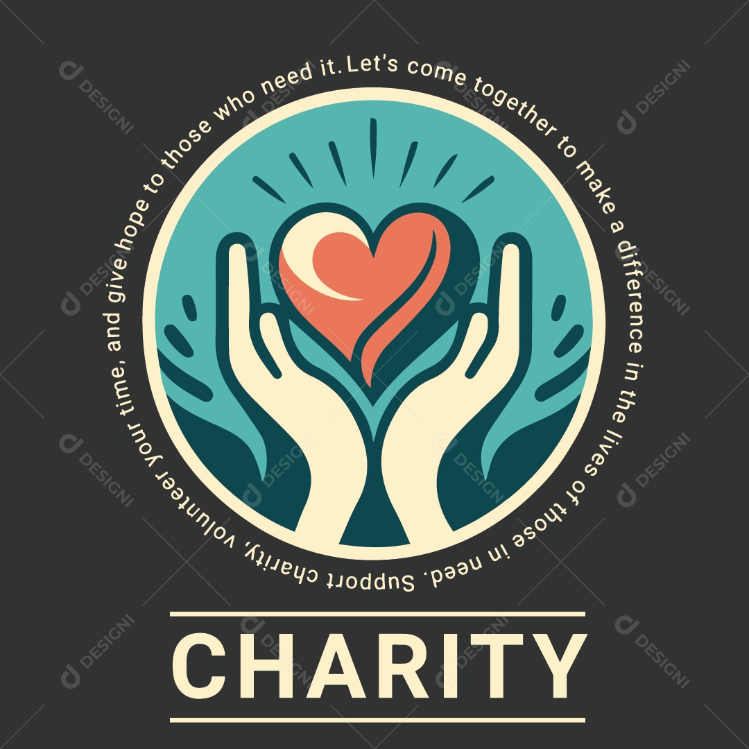 Desenho De Símbolo Caridade Ilustração Vetorial EPS