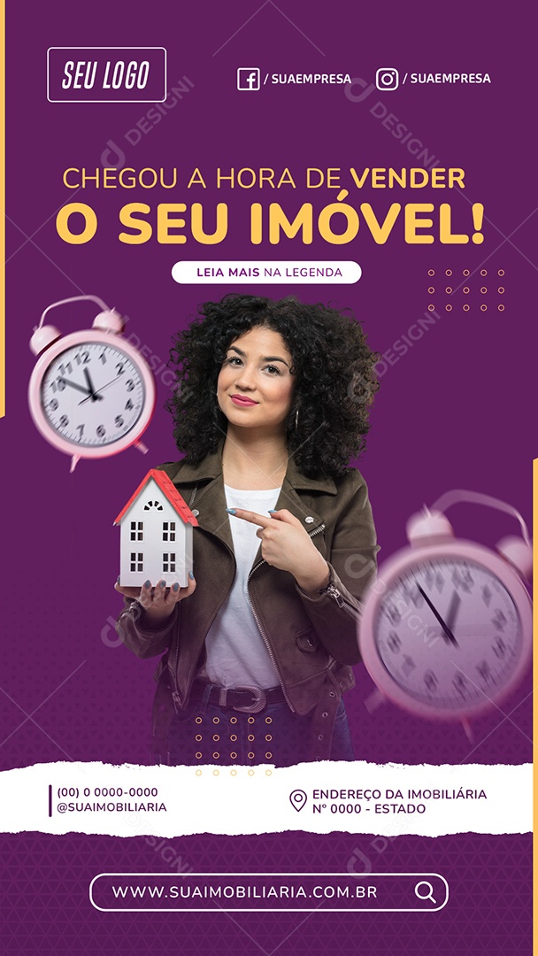 Story Chegou a Hora de Vender o Seu Imóvel Social Media PSD Editável