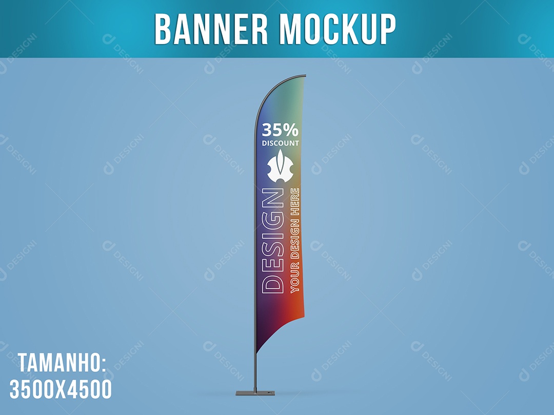 Mockup banner Placa PSD Editável