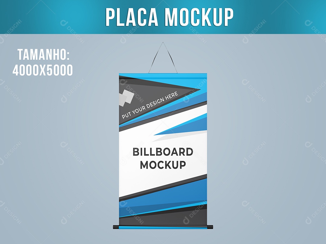 Mockup banner Placa PSD Editável