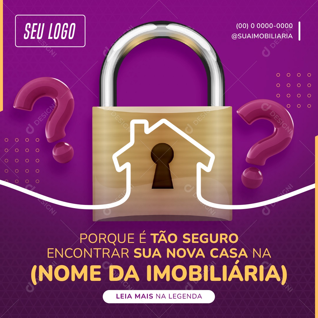 Porque é Tão Seguro Encontrar Sua Casa Social Media PSD Editável