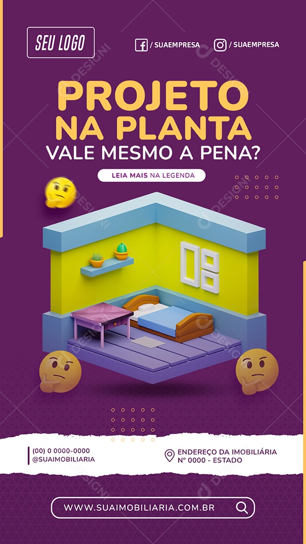 Story Projeto na Planta Vale a Pena? Social Media PSD Editável